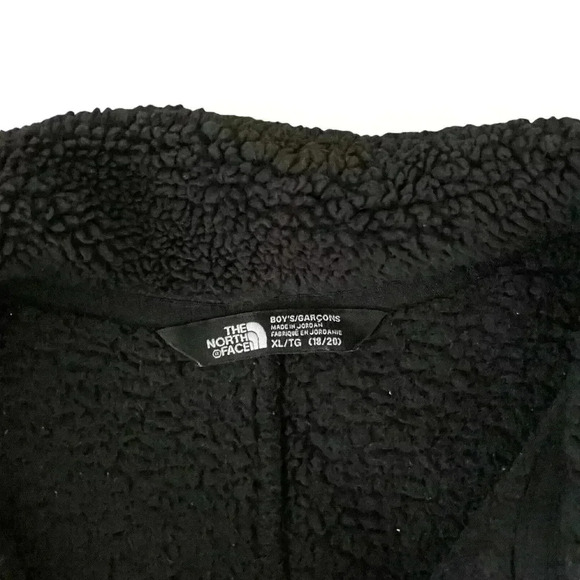The North Face Boys Black Fleece Plush Full Zip Jacket Coat Extra Large XL - Picture 3 of 5